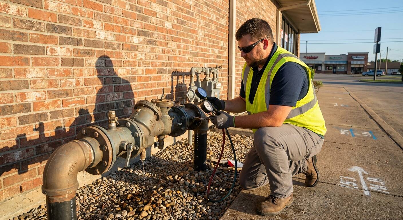 Backflow prevention device inspection for Fort Smith businesses